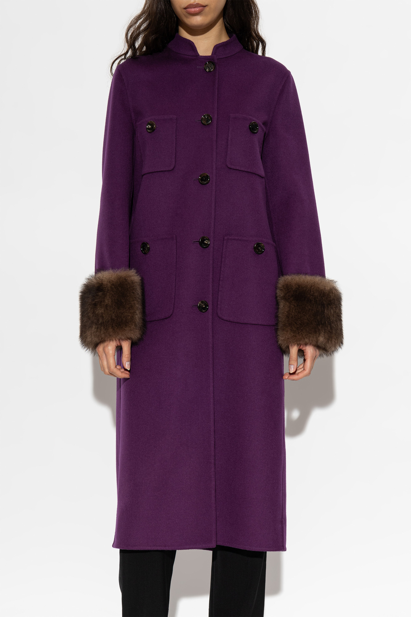 Valentino Garavani Coat with fur cuffs | Women's | Vitkac